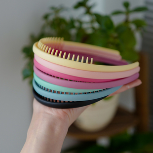 发饰头饰 学生有齿发箍纯色哑光防滑头箍女童头饰亲子款 三只 包邮