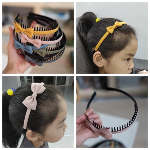 学生防滑发箍女生压发头饰发饰压发 竖齿蝴蝶结有齿头箍 两只 包邮