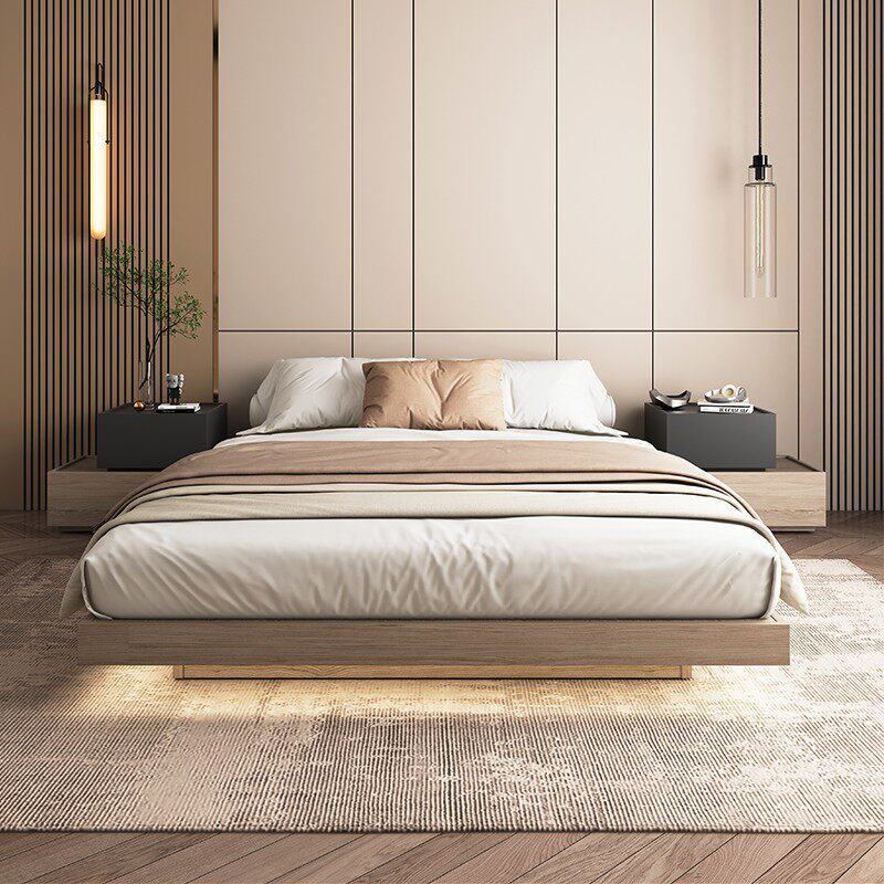 实木多层板无床头悬浮床悬空床