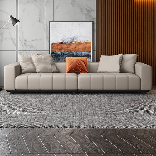 钢琴键真皮沙发头层牛皮