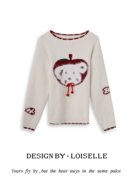 【官补之夜】LOISELLE洛赛儿【红莓果酱】时尚百搭休闲毛衣