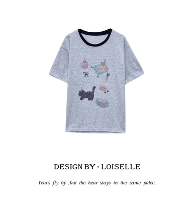 【告别之夜】LOISELLE洛赛儿【晚宁短袖】时尚百搭短袖