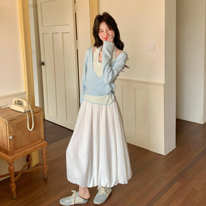 【档口 有货】假两件针织+花苞裙 2D122-2807-P185控298图片