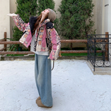 【档口有货】豹纹印花连帽羽绒服2D122-2770-P285控408，女装羽绒服，2D122