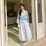 【档口有货】假两件针织+花苞裙2D122-2807-P185控298，女装套装/套裙，2D122