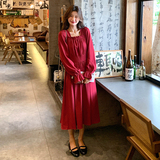 【档口有货】春装新年红长袖连衣裙2D122-1515-P125控188，女装连衣裙，2D122