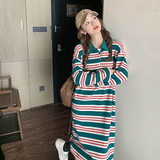 【档口有货】减龄条纹连衣裙女2D122-9207-P115控168，女装连衣裙，2D122