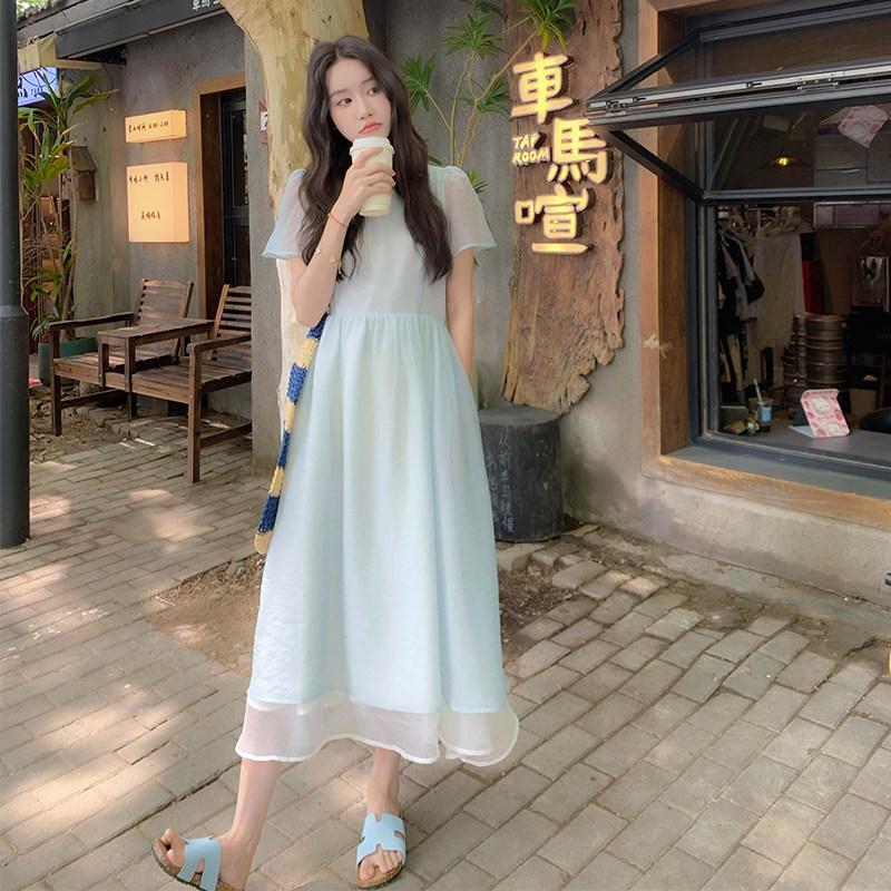 【新品现货】撞色仙女连衣裙 2D122-2622-P135 控188图片