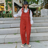 【档口有货】个性减龄背带裤女2D122-8961-P105控158，女装休闲裤，2D122