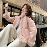 【档口有货】加厚皮毛一体外套(送包包）2D122-2765-P215控318，女装短外套，2D122