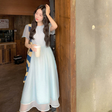 【档口现货】撞色仙女连衣裙2D122-2622-P135控188，女装连衣裙，2D122