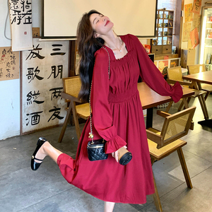 【档口有货】春装新年红长袖连衣裙 2D122-1515-P125控188图片