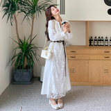 【档口有货】波西米亚连衣裙（配腰带）2D122-2713-P155控228，女装连衣裙，2D122