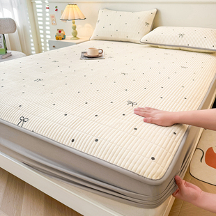 2026新款纯棉床笠加厚夹棉床套床单套席梦思床垫保护罩春四季通用