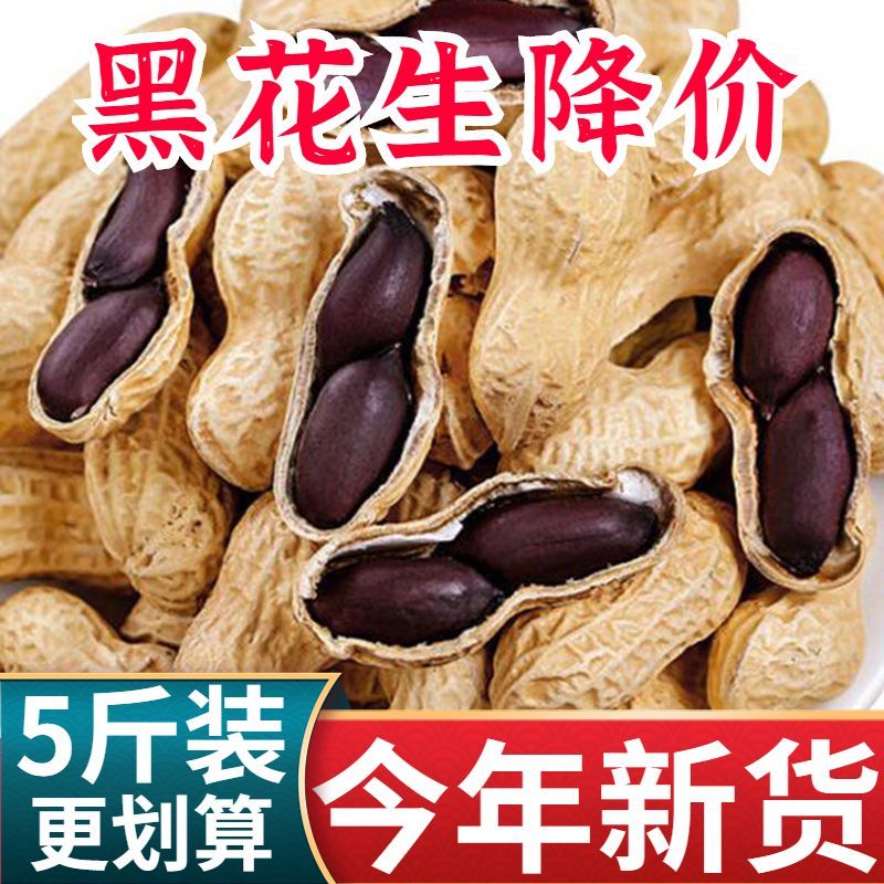 2024新貨富硒黑花生純黑生吃去殼高品質可做種子純天然云南特產