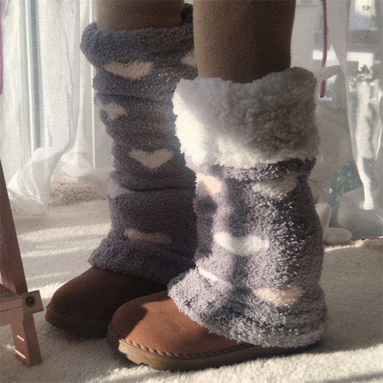 加厚加绒发热保暖棉袜