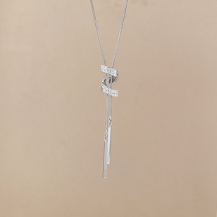 几何螺纹项链女2025年新款气质蛇骨链长款毛衣链高级感轻奢百搭