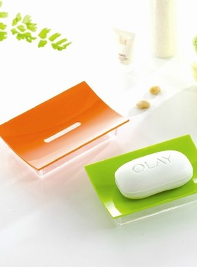 汇丰信佳 日式创意 炫彩型 带海绵接水盒 塑料香皂盒 肥皂盒30769