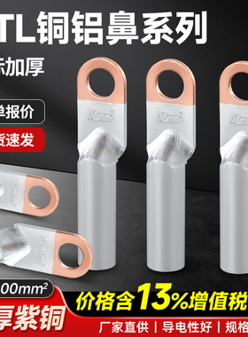 铜铝线鼻子接线耳国标DTL10/16/35/50-630平方接头过渡连接线端子