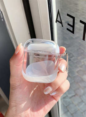 液体果冻耳机套airpods4代保护套流沙耳机壳ins网红pro2耳机壳无线蓝牙流动耳机硬壳3代流沙黑紫高级感ipods6