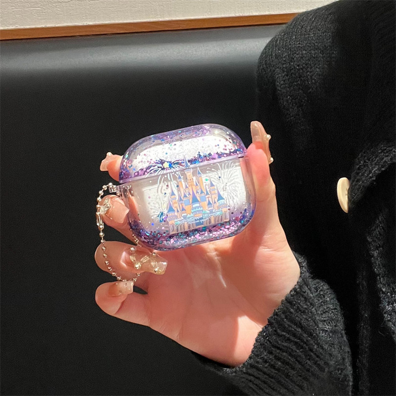 流沙紫烟花城堡苹果耳机套