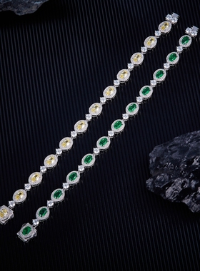 女925纯银高碳钻轻奢手链