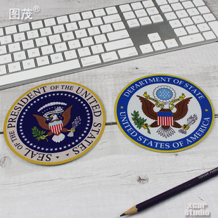 美国总统汽车专用标志贴国务卿徽章标志贴纸进口电动车电脑 A016