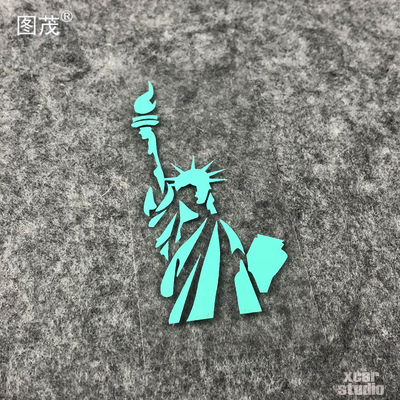 美国自由女神像贴纸电脑电动车