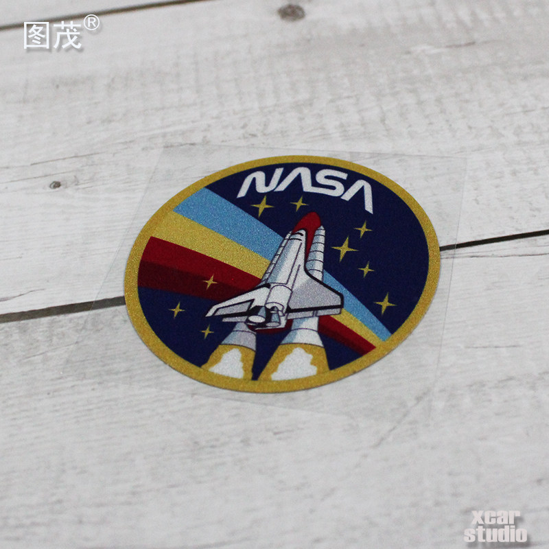 旧版NASA美国国家航空航天局标志汽车电动车手机防水反光贴纸A045