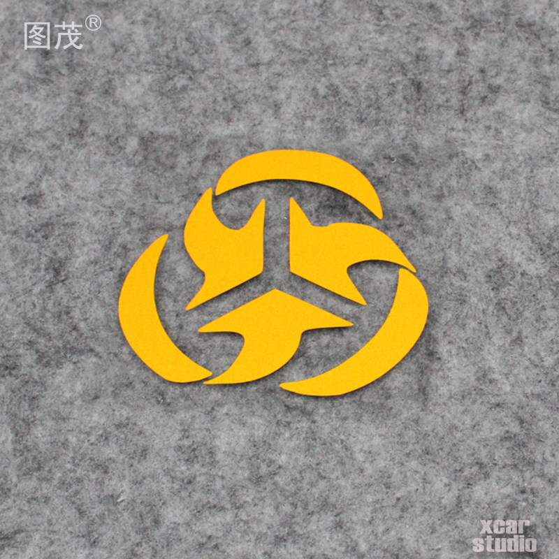 阴谋论系列组织标志三边委员会logo贴纸三极会汽车电动车电脑箱包