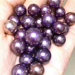 直播开蚌妖紫正圆极光活体天然巴洛克爱迪生单珠在线开蚌可以定制