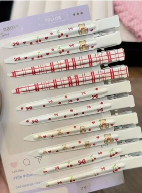新款樱桃小熊化妆夹长款发夹