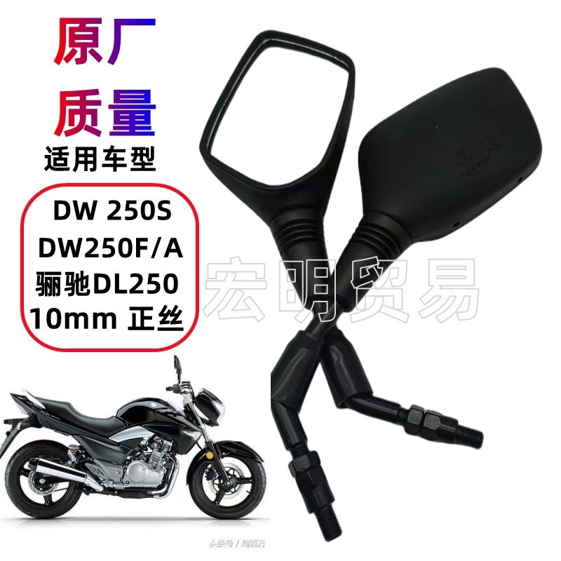 适用豪爵DW250S DW250F-Al骊驰DL250 GW250后视镜摩托车反光镜