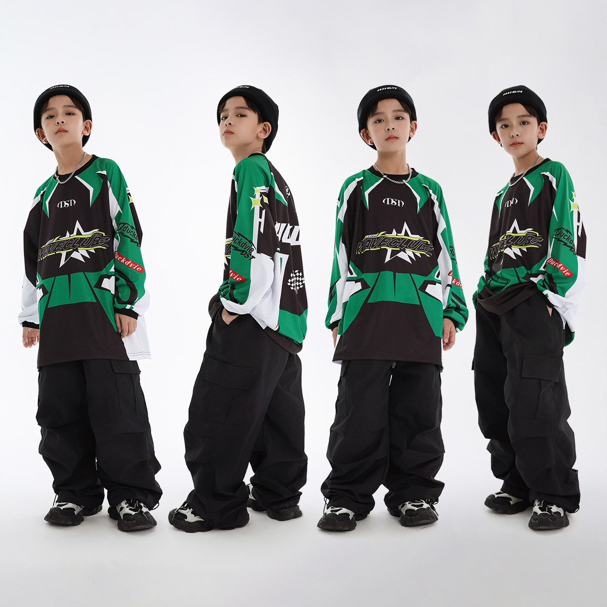 儿童街舞潮服套装酷帅印花长袖裤子少儿hiphop男童嘻哈街舞演出服,童装/婴儿装/亲子装,儿童演出服,淘宝优惠券,粉丝福利购,淘宝优惠卷