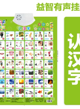 包邮挂墙单面水晶发音有声挂图儿童早教益智玩具宝宝学习发声挂历
