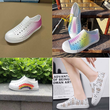 2025 wnc native洞洞鞋情侣款沙滩透气凉鞋休闲一脚蹬哪吒七彩