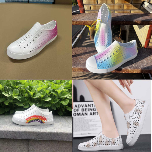 native新款透气休闲风防滑洞洞鞋