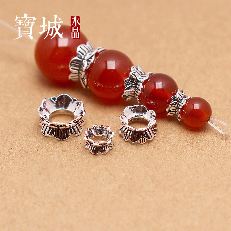 s925纯银连体莲花花托花帽双边隔珠 泰银配件DIY手链串珠串饰材料,饰品/流行首饰/时尚饰品新,其他DIY饰品配件,淘宝优惠券,粉丝福利购,淘宝优惠卷