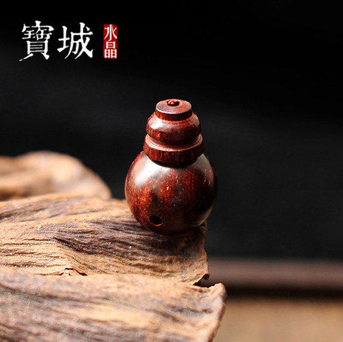 天然印度小叶紫檀佛头佛塔三通
