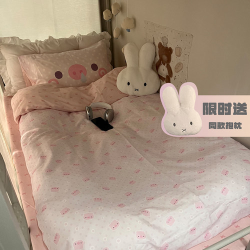 新款卡通少女风全棉四件套