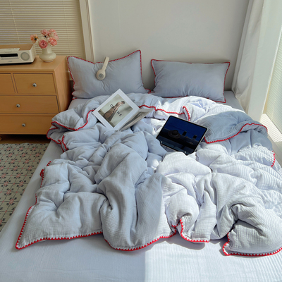 糯叽叽全棉双层皱皱纱四件套