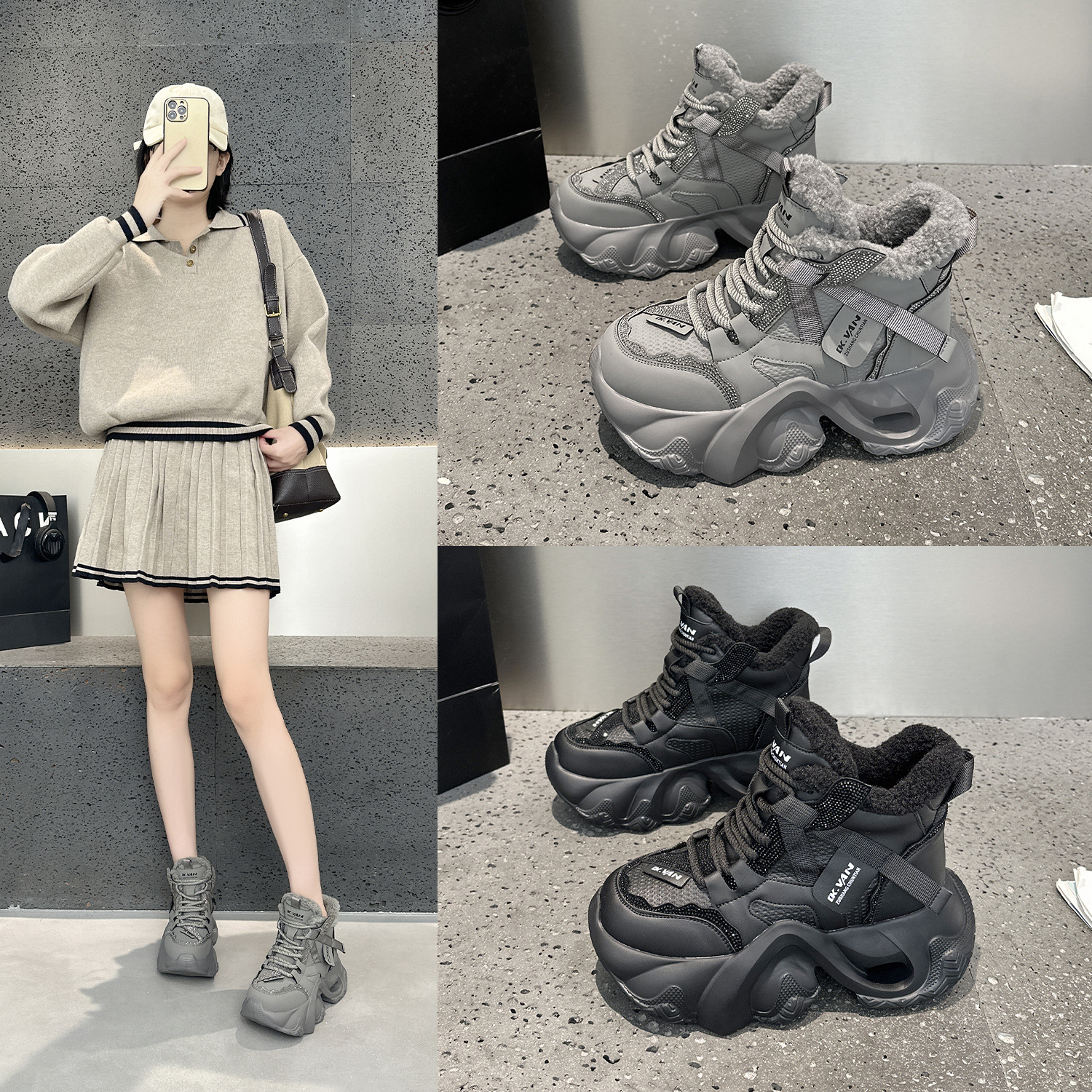 2590-6爆款老爹鞋女2025秋冬款透气百搭老爹鞋学生运动休闲鞋