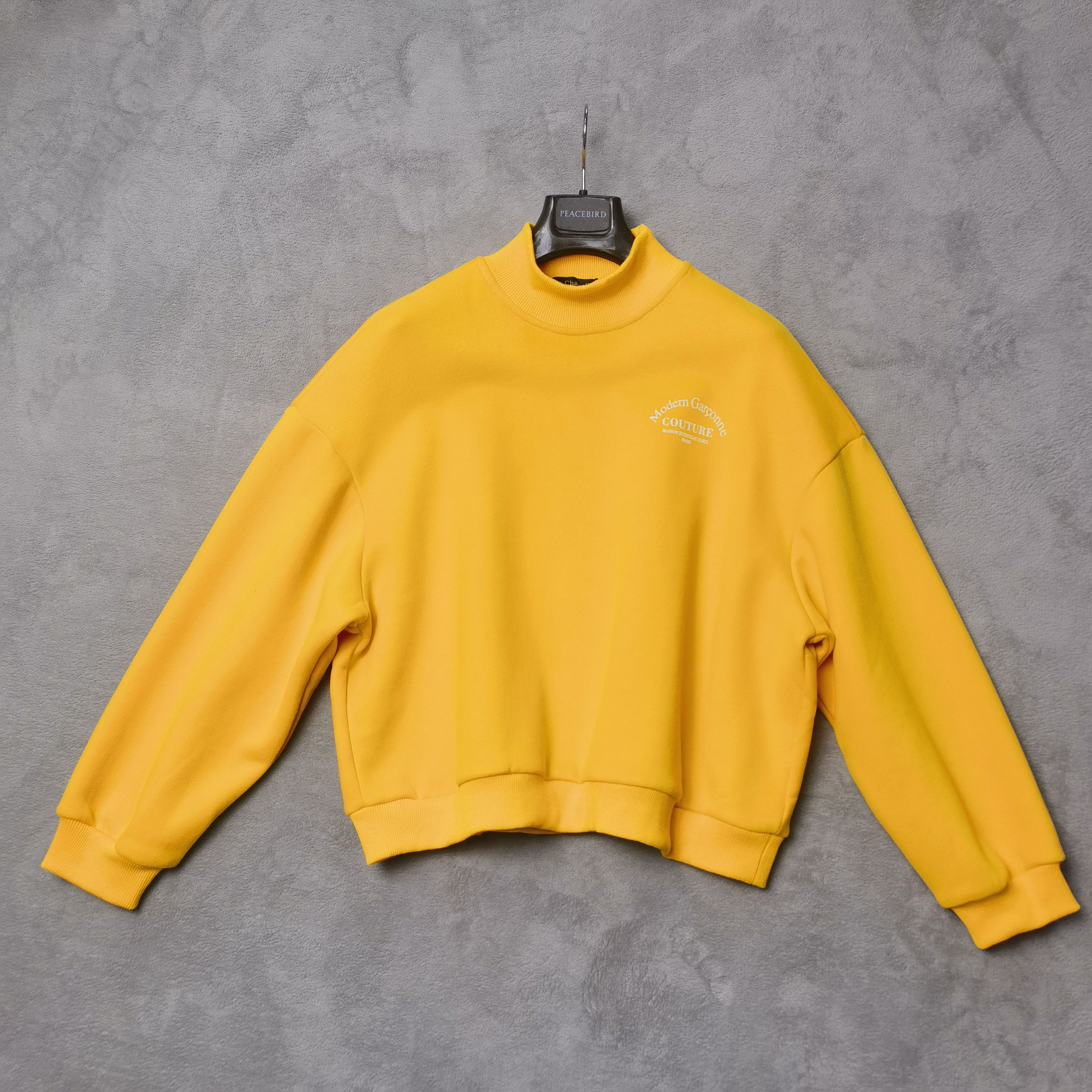 高配 磨毛加厚 加绒 品牌尾货 秋冬款半高领宽松休闲卫衣上衣外套