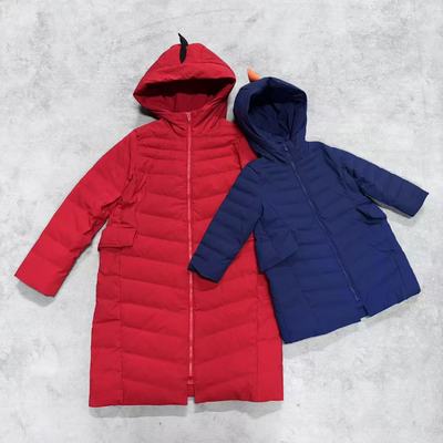 95灰鹅绒！3～11岁！连帽儿童羽绒服中长款过膝加厚保暖外套冬季