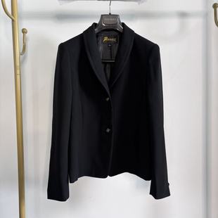 不易皱 小西装 春秋款 修身 短外套黑色上衣女休闲 简洁版 不粘毛