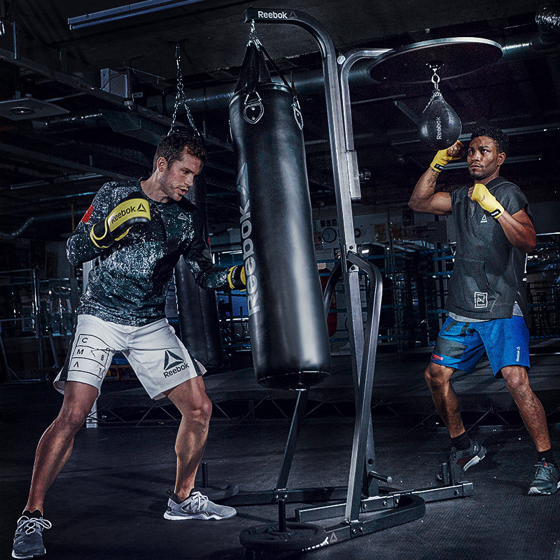 Reebok锐步拳击搏击沙袋架悬挂式速度球架家用立式散打沙包吊架