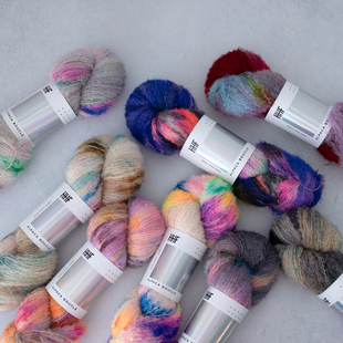 HHF Alpaca Boucle 刺猬线爱尔兰进口毛线手染线羊驼圈圈线620米