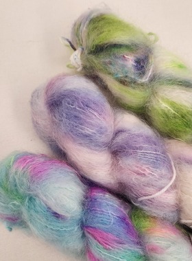 SYS Fat mohair  粗马海毛丹麦进口毛线手染线手编线100克200米