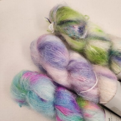 粗马海毛丹麦毛线手染线