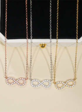 925银D色VVS莫桑石锁骨项链